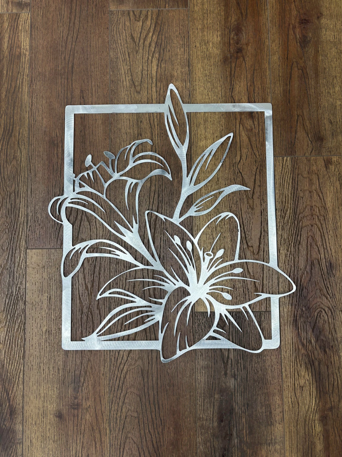 Framed Lilies Wall Hanging Metal Wall Hanging