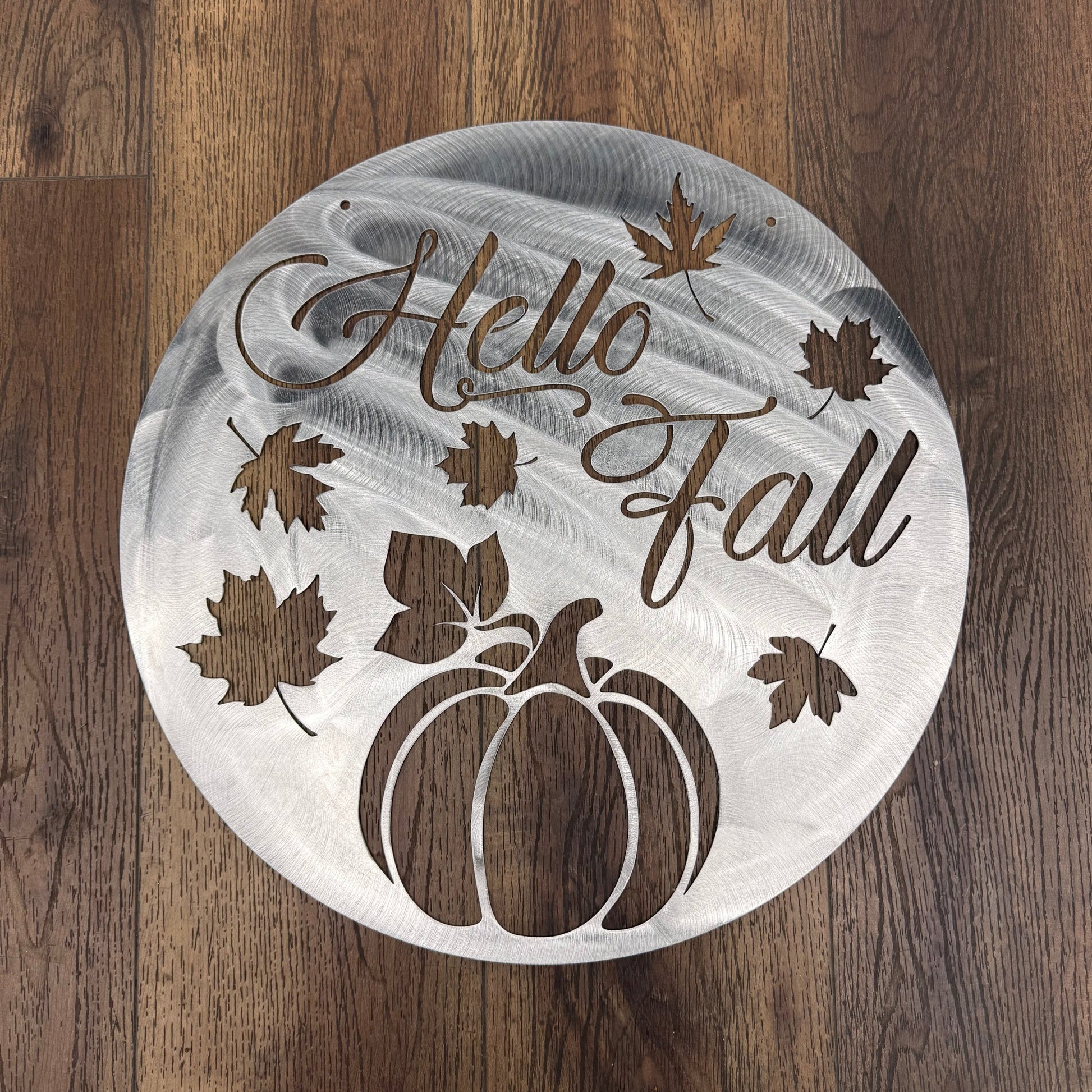 ’Hello Fall’ Wall Hanging Metal Wall Hanging