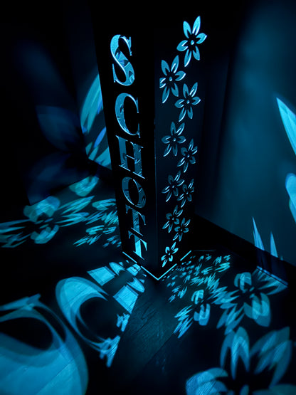Personalized Family Name Solar Column