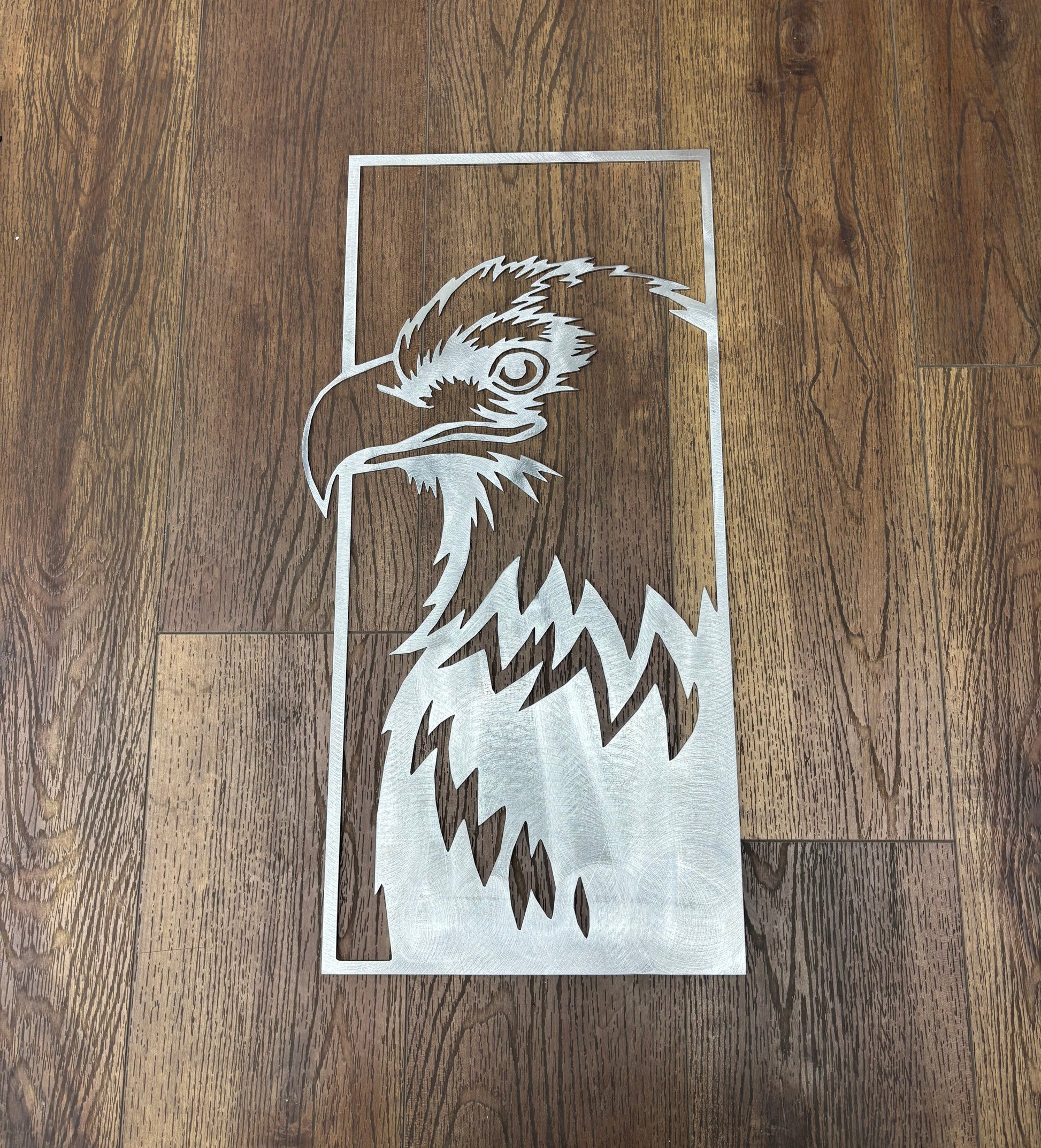 Framed Bald Eagle Wall Hanging No finish Metal Wall Hanging