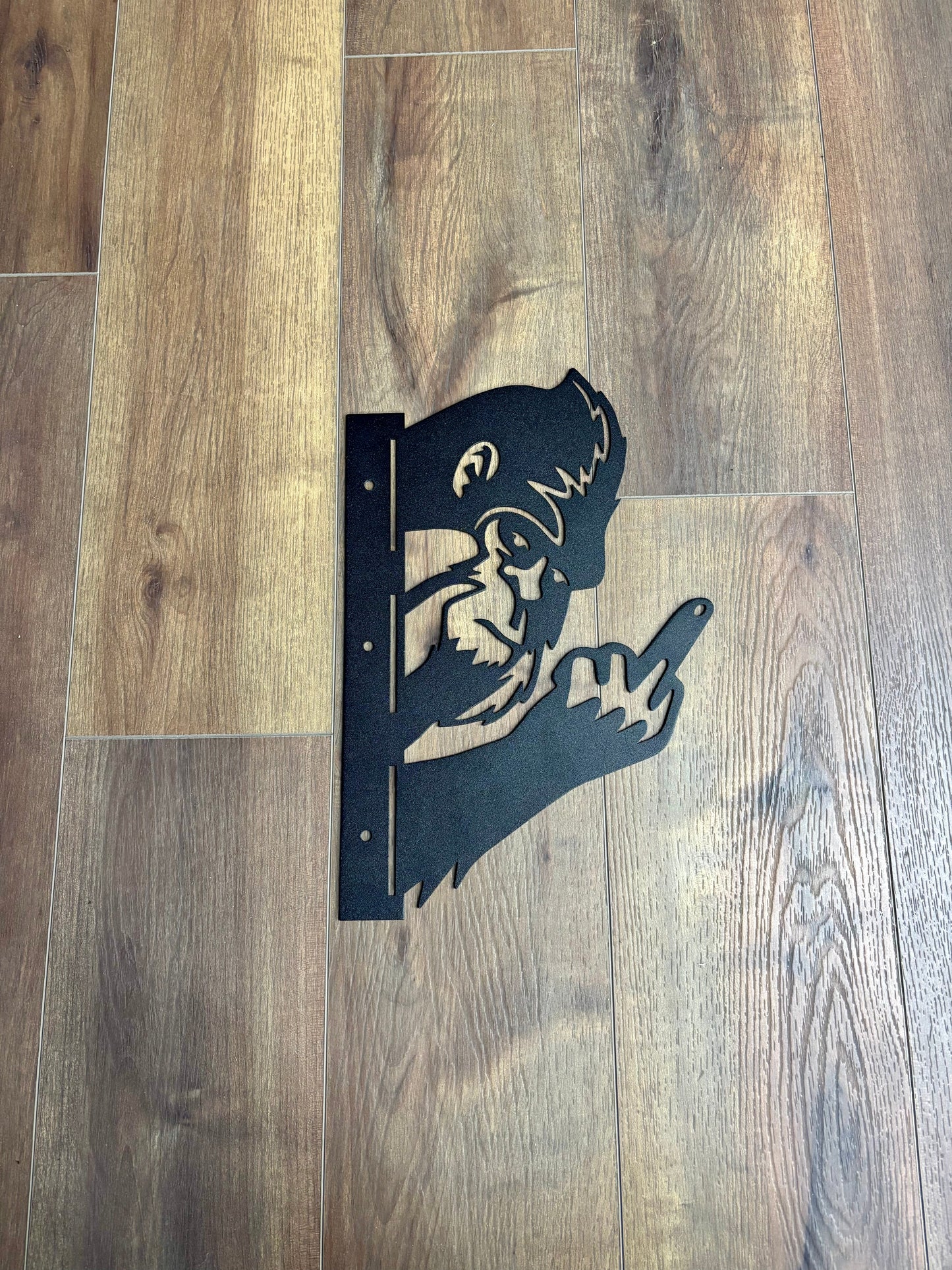 Peeking Big Foot ’Peek-a-boo’ Bracket Black (powder coated) Peek-a-Boo