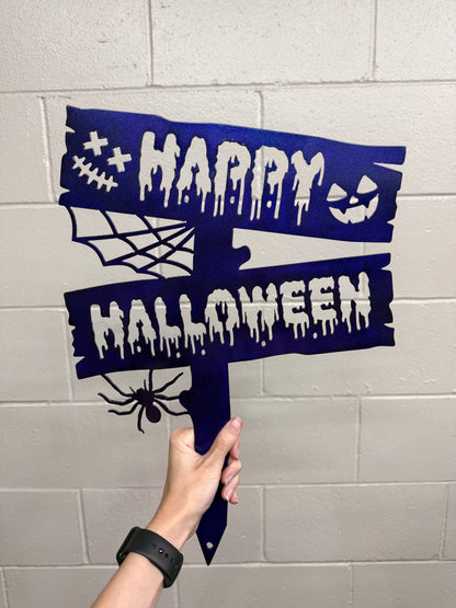 "Happy Halloween" Stake