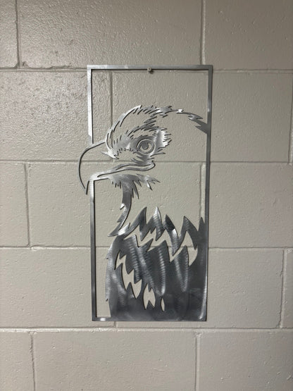 Framed Bald Eagle Wall Hanging Metal Wall Hanging