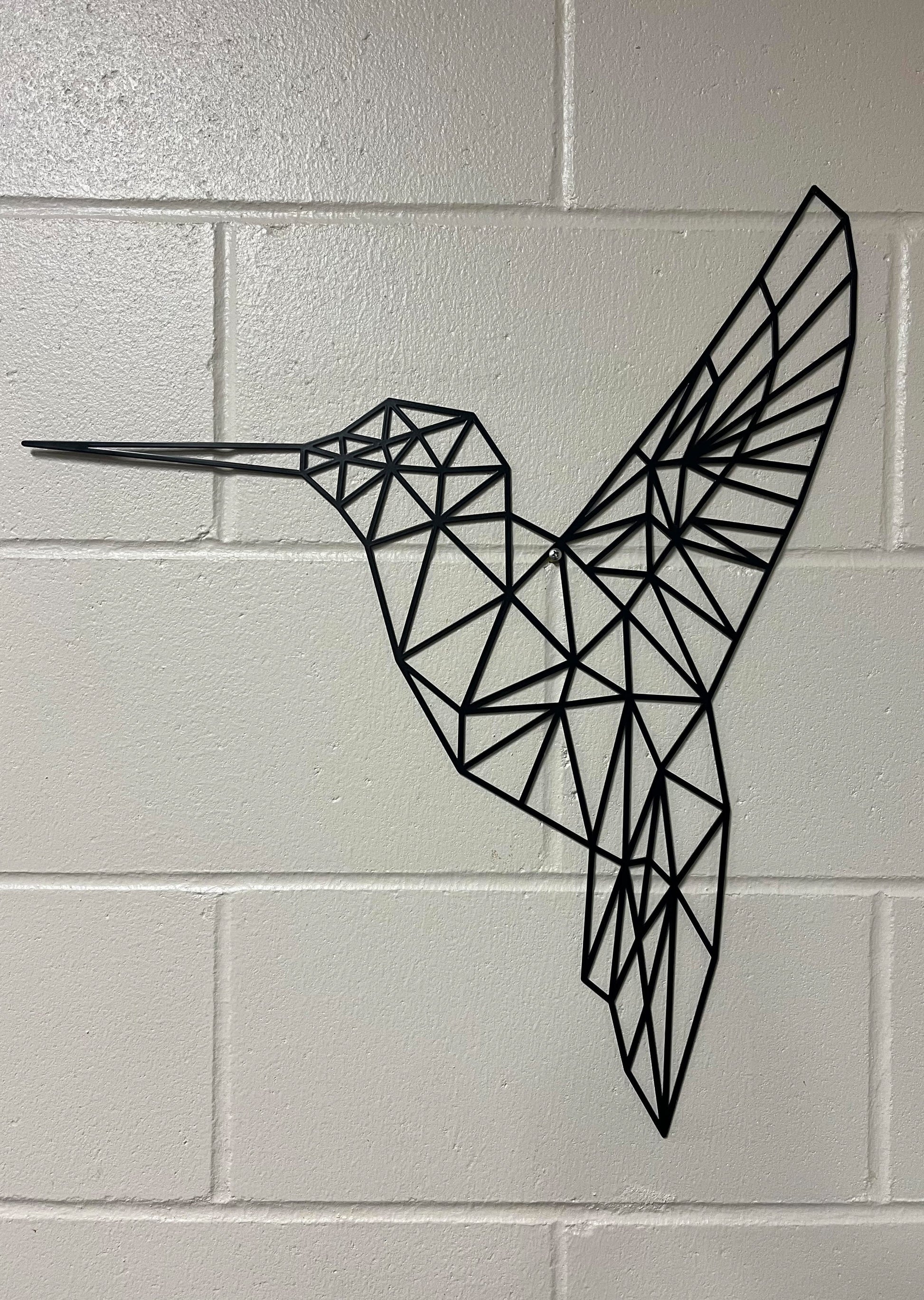 Geometric Hummingbird Wall Hanging - Metal Wall Hanging