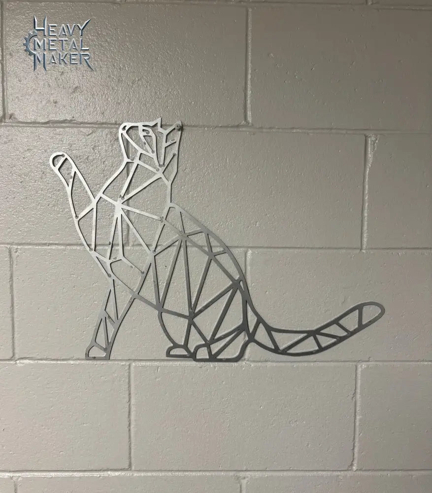 Geometric Cat Wall Hanging Metal Wall Hanging