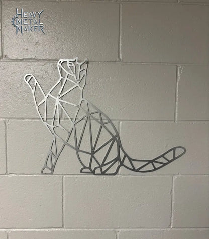 Geometric Cat Wall Hanging Metal Wall Hanging