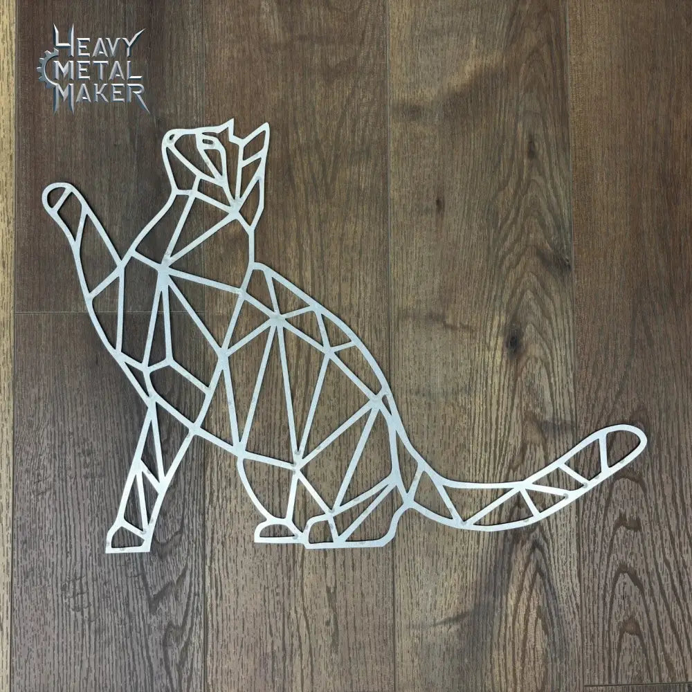 Geometric Cat Wall Hanging No finish Metal Wall Hanging