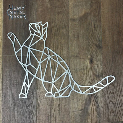 Geometric Cat Wall Hanging No finish Metal Wall Hanging