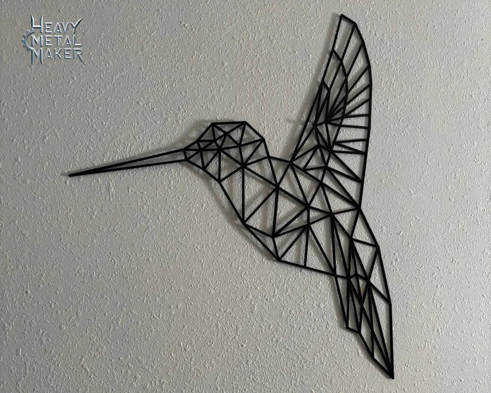 Geometric Hummingbird Wall Hanging Powder coat Metal Wall Hanging
