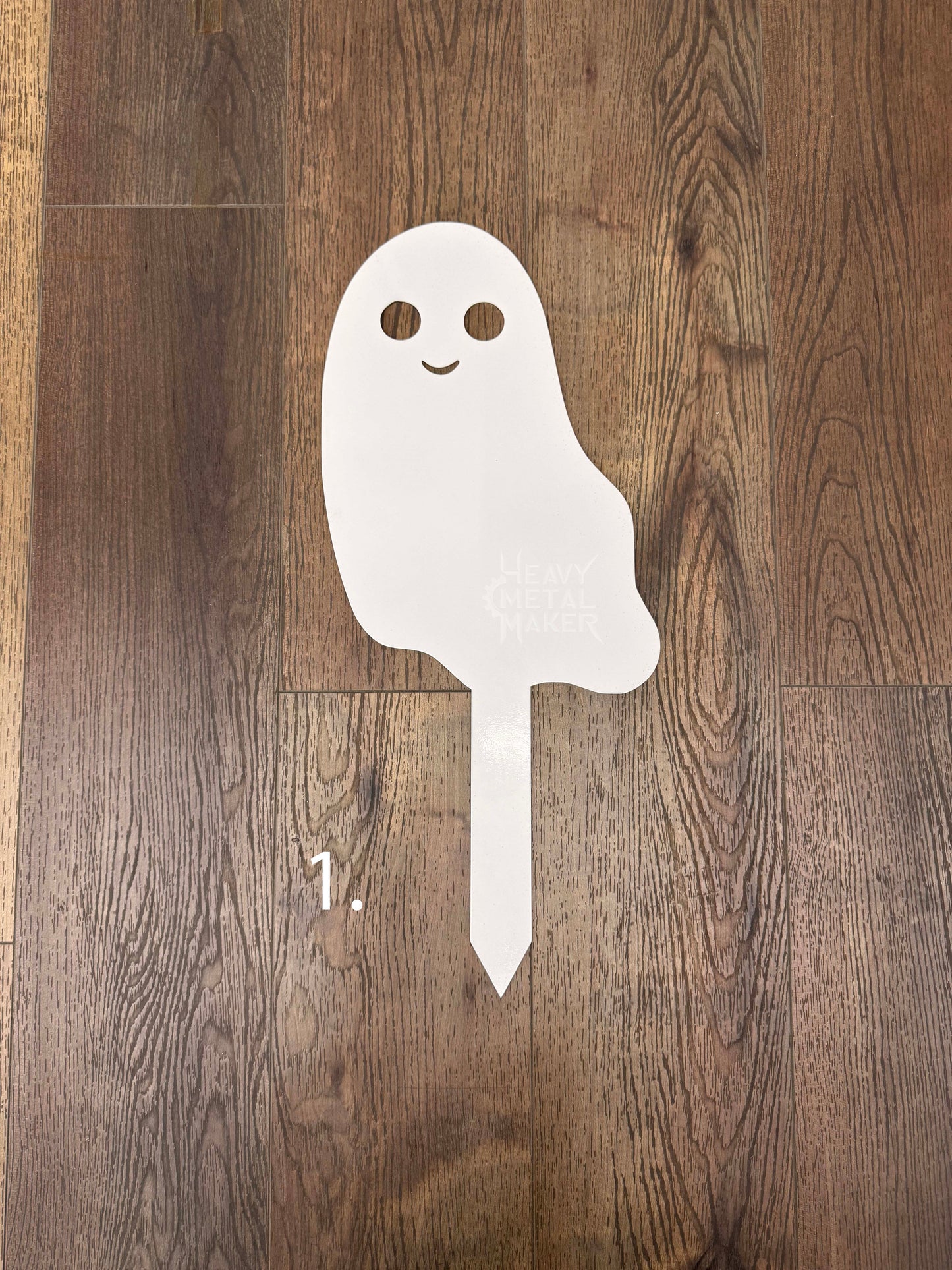 Ghost Garden Stakes #1 / White (powder coated) Garden Stake