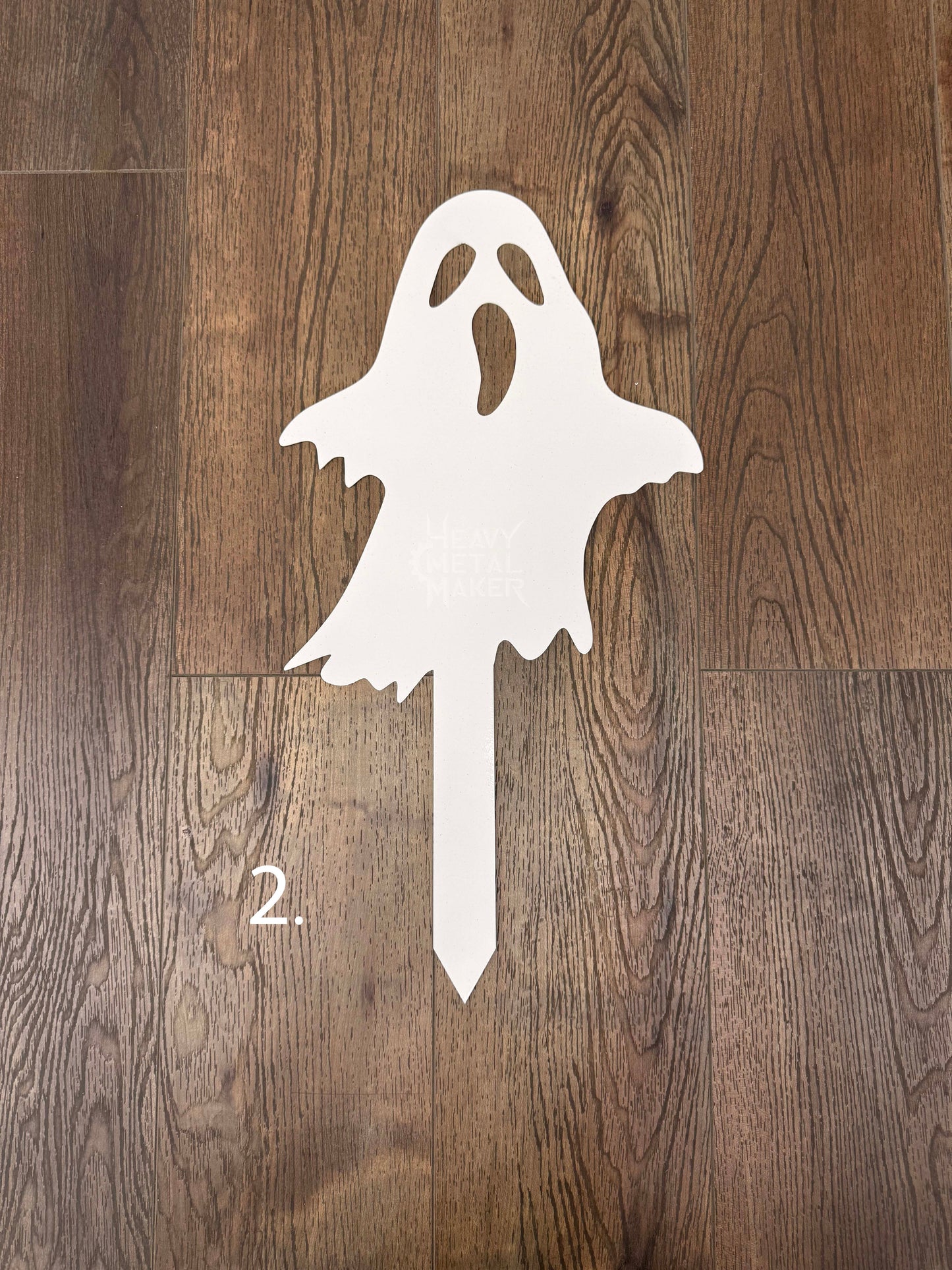 Ghost Garden Stakes #2 / White (powder coated) Garden Stake