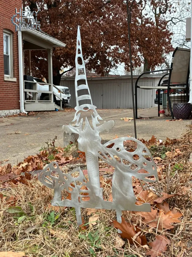 Gnome & Mushrooms Garden Stake Garden Stake