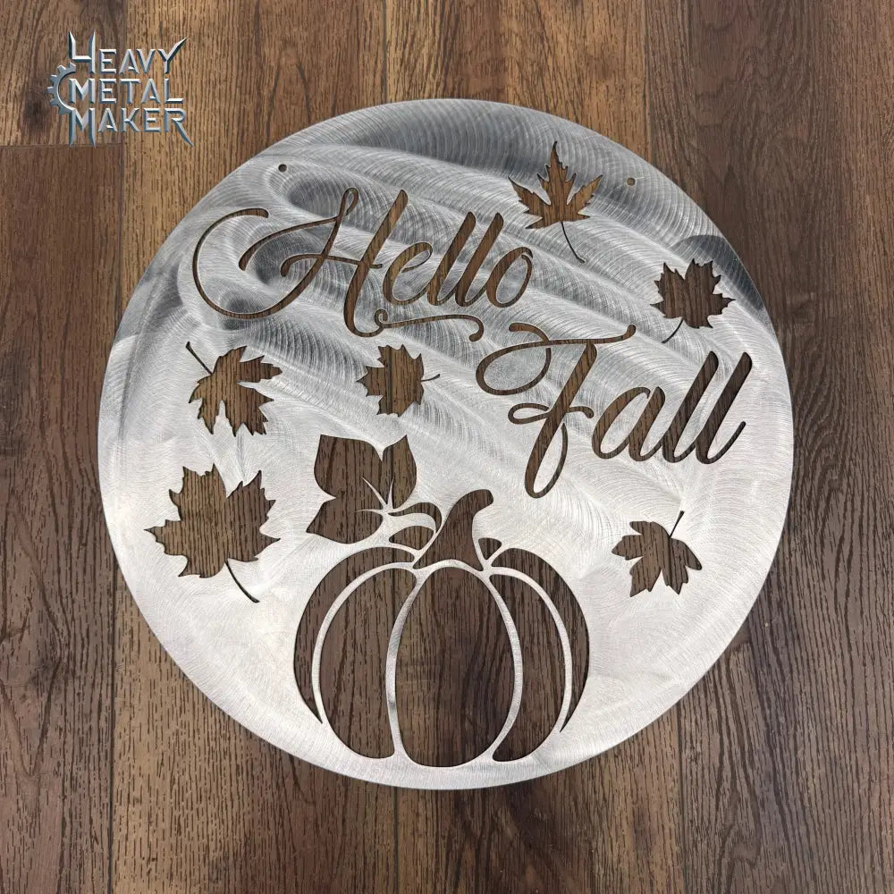 ’Hello Fall’ Wall Hanging Metal Wall Hanging