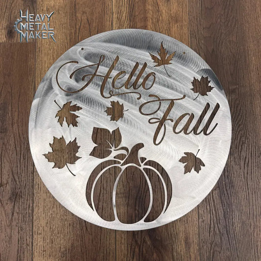 ’Hello Fall’ Wall Hanging Metal Wall Hanging