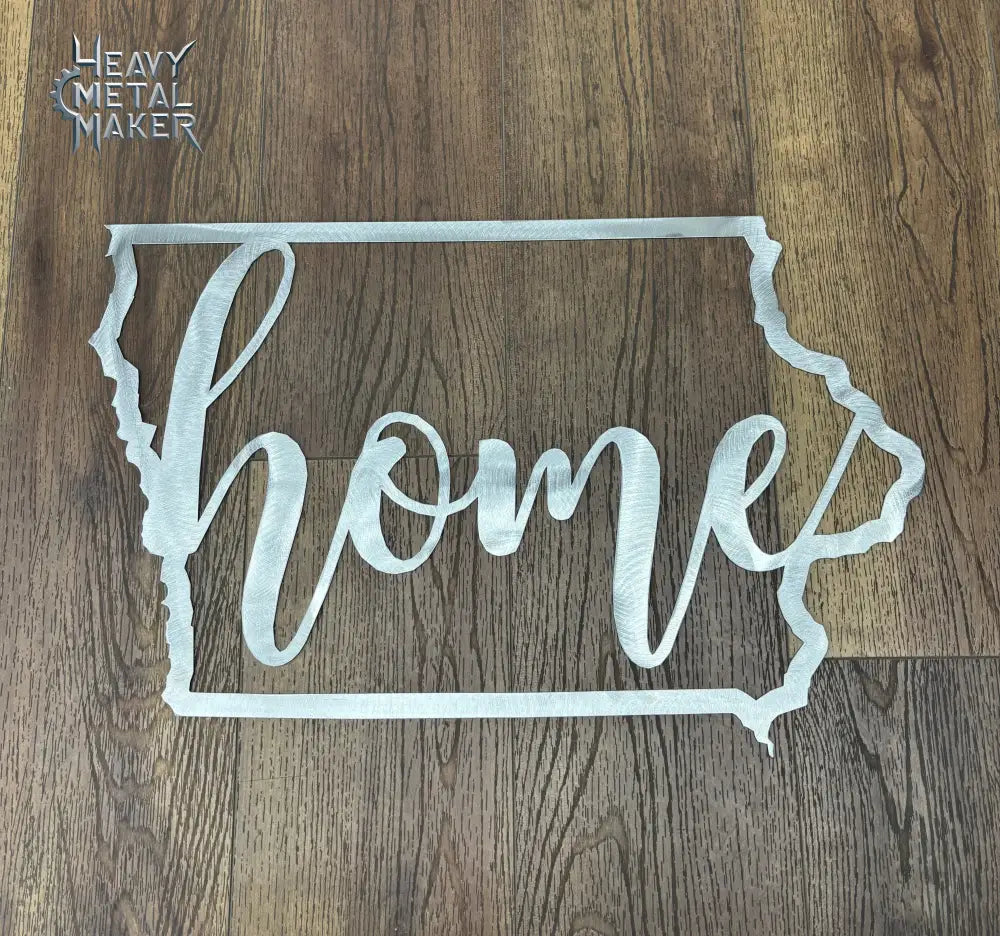 Iowa ’Home’ Wall Hanging No finish Metal Wall Hanging