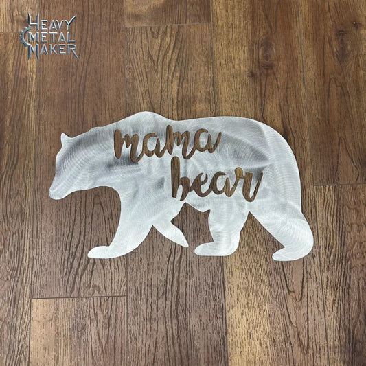 ’Mama Bear’ Wall Hanging No finish Metal Wall Hanging