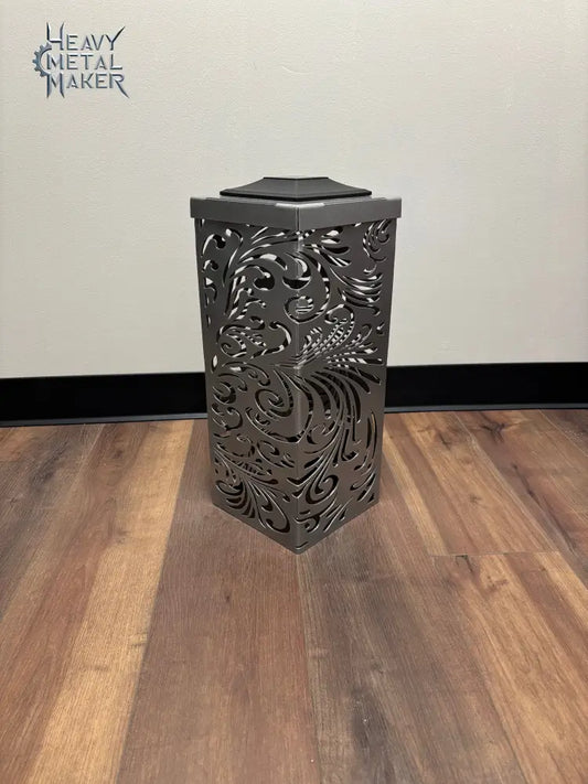 Vintage Garden Column Small - 18’’ x 7” / Solar light top / Powder coat Garden Column